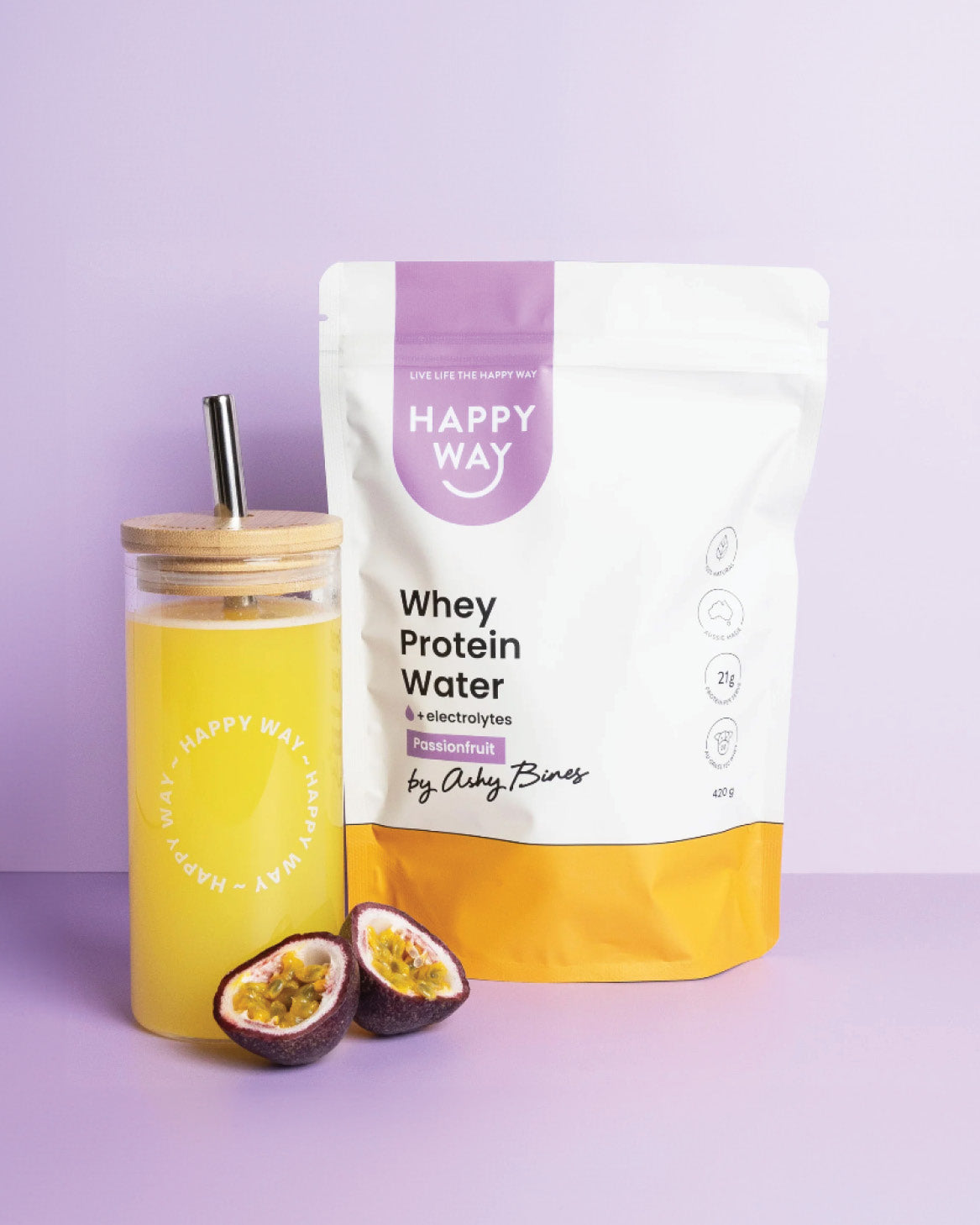 Passionfruit Whey Protein Water 420g