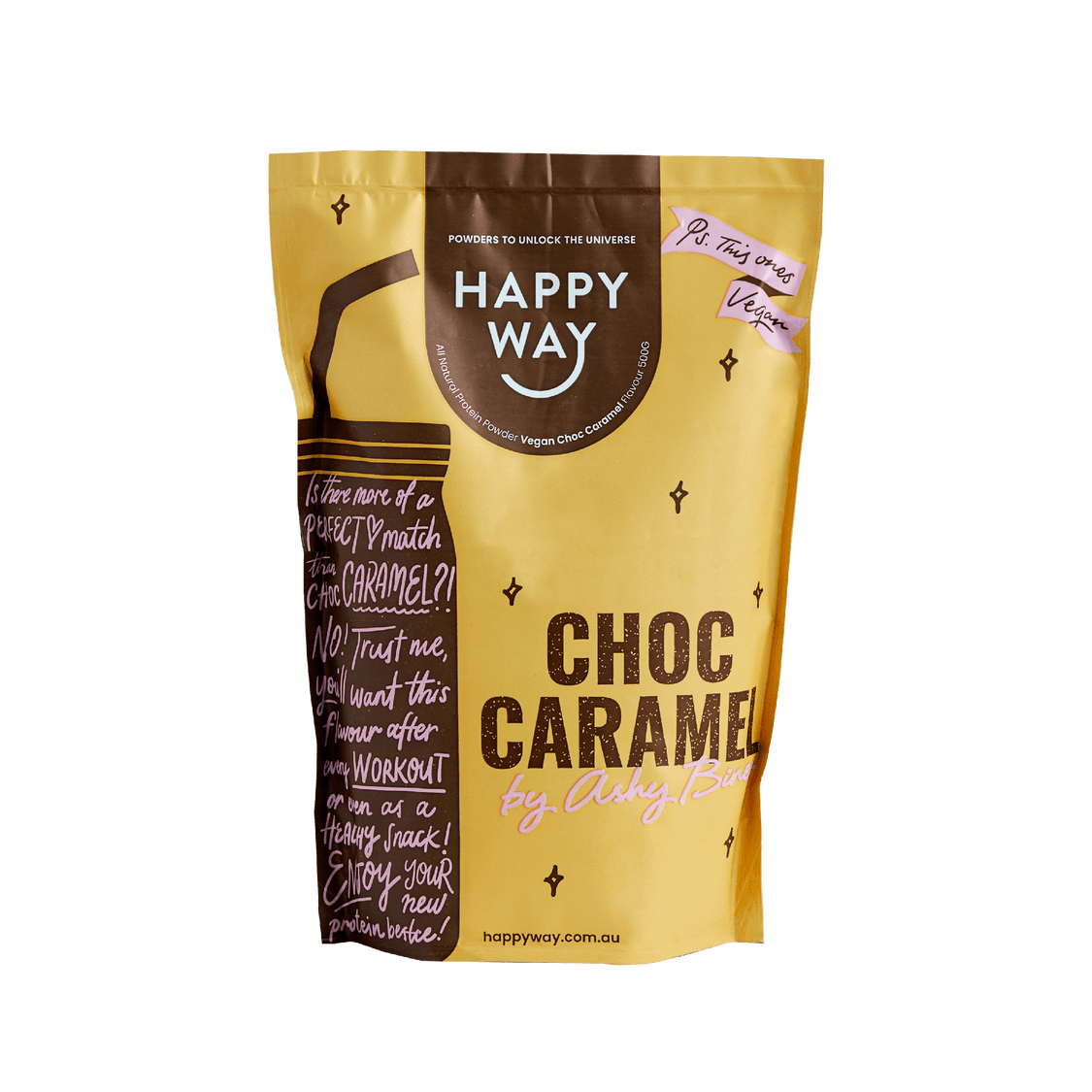 Choc Caramel Vegan Protein Powder 500g - Baseline Active